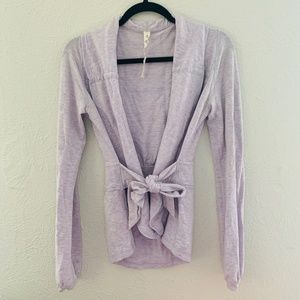 lululemon light lilac purple wrap sweater sz 6 m
